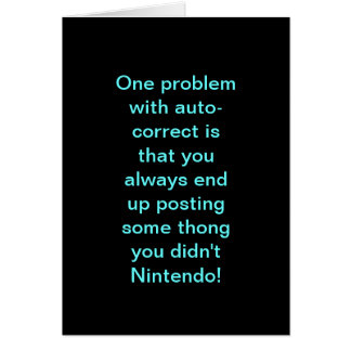 SARKASTISKA KORT: AUTO KORRIGERA HÄLSNINGSKORT