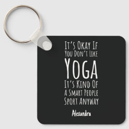 Sarkastiska personliga yogipresenter för yogientus nyckelring