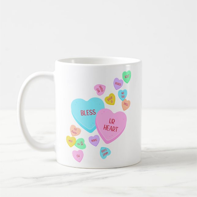 Sarkastiskt Alla Hjärtans Dag Kaffemugg (Vänster)