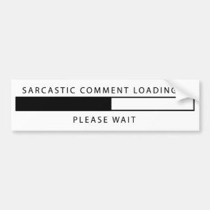 Sarkastiskt ladda för kommentar bildekal