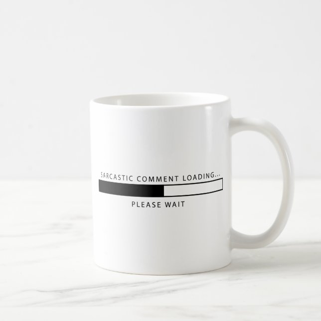 Sarkastiskt ladda för kommentar kaffemugg (Höger)