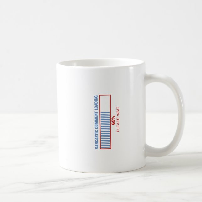 Sarkastiskt ladda för kommentar kaffemugg (Höger)
