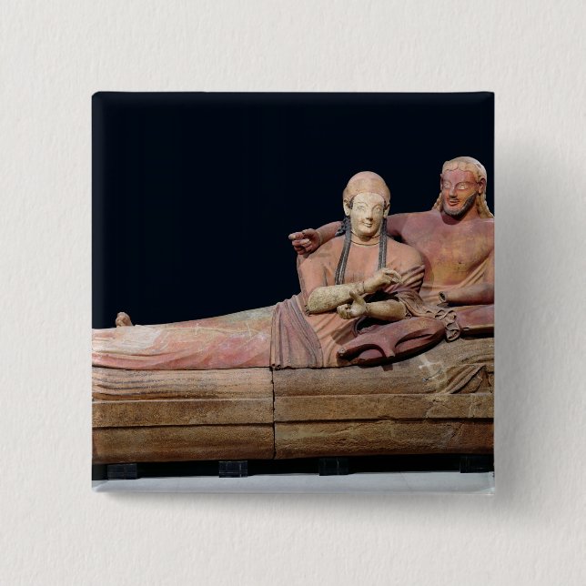 Sarkofag av en gift par, 525-500 BC Knapp (Framsida)