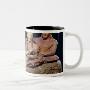 Sarkofag av en gift par, 525-500 BC Två-Tonad Mugg
