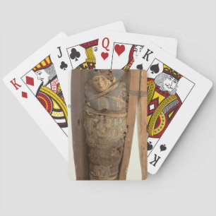Sarkofaget och mummified förkroppsligar av casinokort