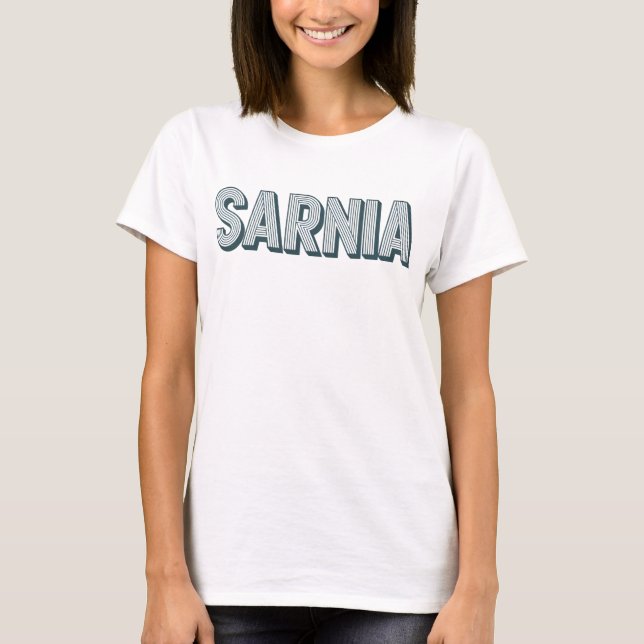 Sarnia Ontario Text T-Shirt – Ren stad Pride (Framsida)