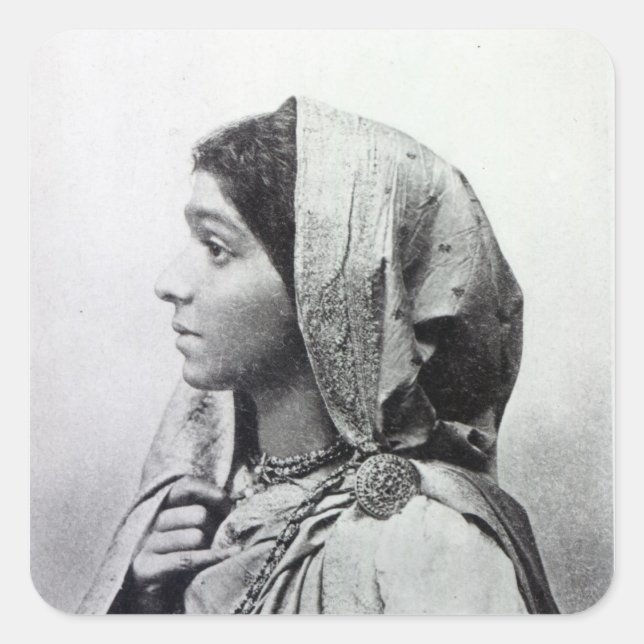 Sarojini Naidu Fyrkantigt Klistermärke (Framsida)