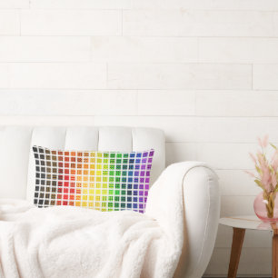 Särpräglad Boho-rutig Färgrik Hbtq-regnbågsflagga Lumbarkudde