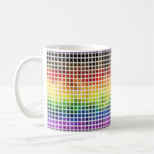 Särpräglad Boho-rutig Färgstark Hbtq-regnbågsflagg Kaffemugg