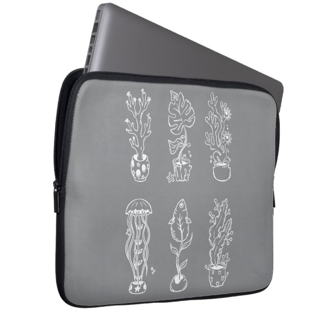 Särpräglad botanik laptop fodral (Framsidan Höger)