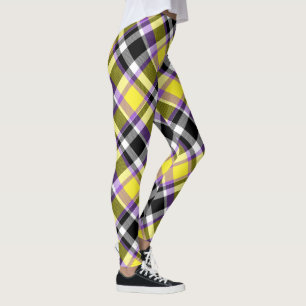 Särpräglad Eklektisk Boho Icke-binär Karoröjd Prid Leggings
