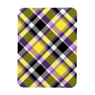 Särpräglad Eklektisk Boho Icke-binär Plaid Pride F Magnet