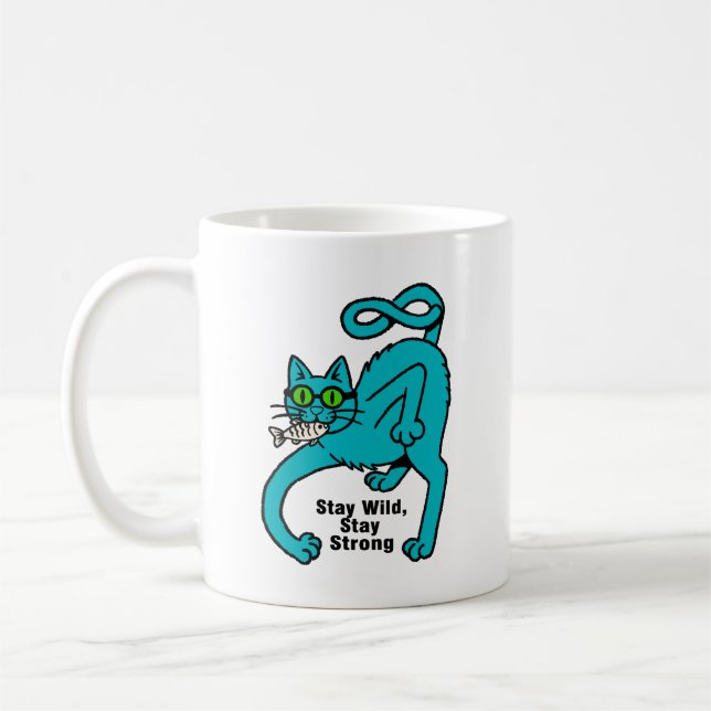 Särpräglad Expressiv Katt Kaffemugg (Vänster)