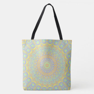 Särpräglad Färgrik Eklektisk Boho Hippie Mandala K Tygkasse