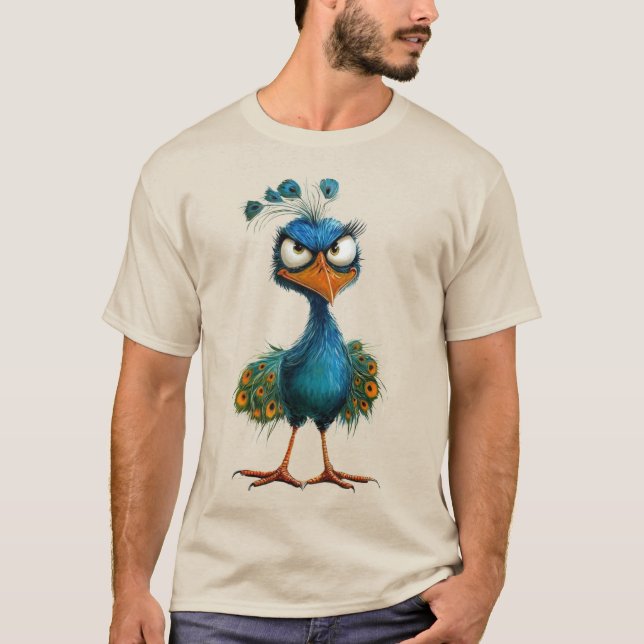 Särpräglad påfågel t shirt (Framsida)