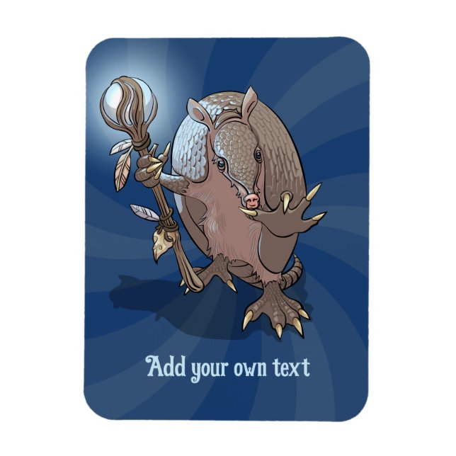 Särpräglad Pansarill Ditt Text Fantasy Karaktär Magnet (Vertikal)