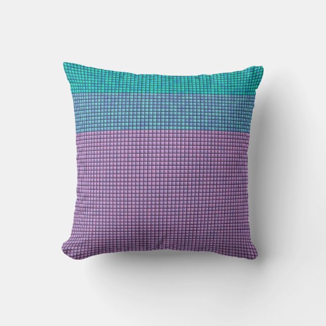 Särpräglade Aqua/Blå/Mauve > Ovanliga Kuddar (Framsida)