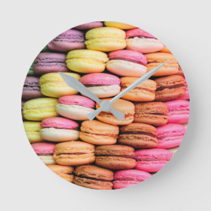 Särpräglade Färgrika Macaroons Rund Klocka