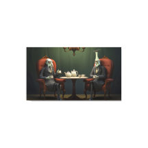 Särpräglade kusliga sneda te-drickande herrar