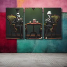 Särpräglade kusliga sneda te-drickande herrar