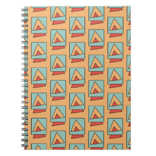 Särpräglat Vintage Retro Mönster Anteckningsbok
