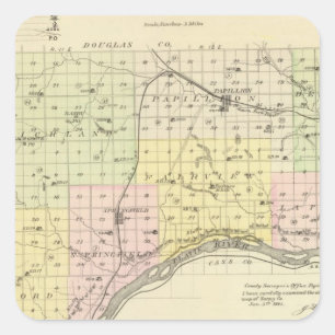 Sarpy County, Nebraska Fyrkantigt Klistermärke