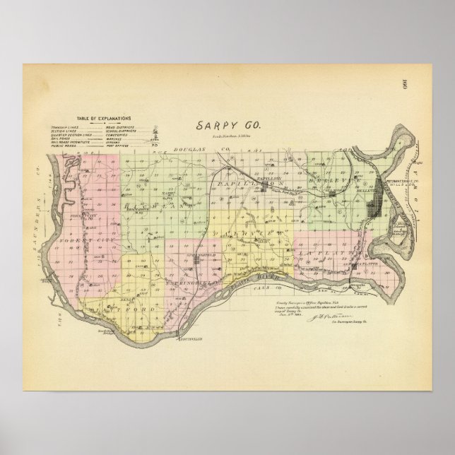 Sarpy County, Nebraska Poster (Framsidan)