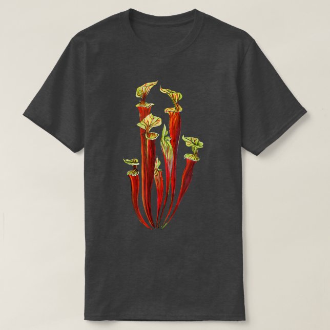 Sarracenia Carnivorous Plant T Shirt (Design framsida)