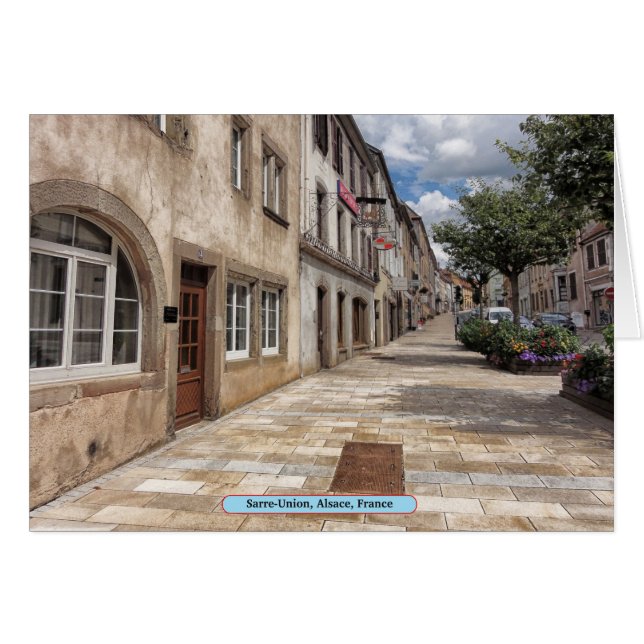 Sarre-Union, Alsace, Frankrike Hälsningskort (Framsidan Horizontal)