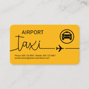 Särskild flygplatstaxibiljetlinje visitkort