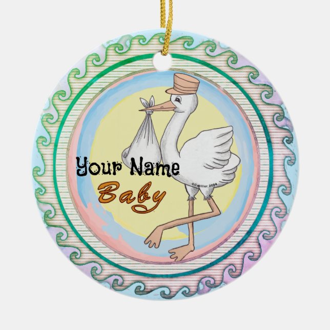 Särskild leverans Baby-ornament  Julgransprydnad Keramik (Framsidan)