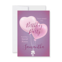 Särskild persons födelsedagsfest med rosa ballonge