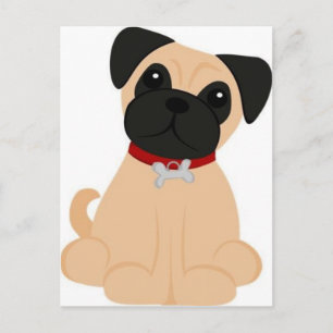 Särskilda moder - Pug Vykort