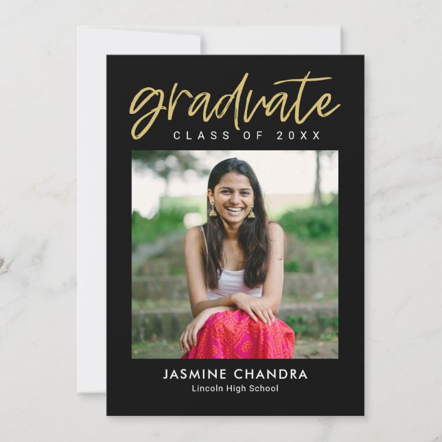 Särskilt Coola Editable Färg Studenten-inbjudan Inbjudningar (Framsida)