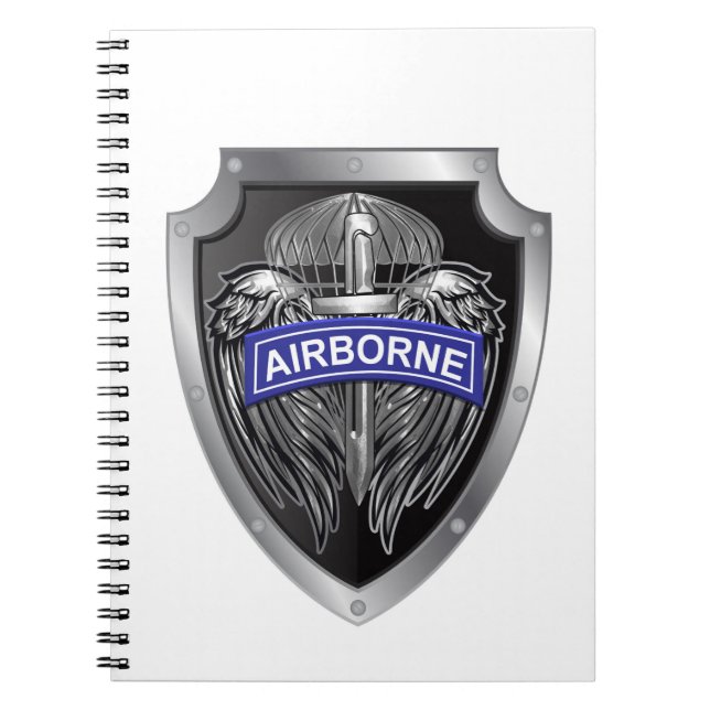 Särskilt Designat Winged Airborne Shield Anteckningsbok (Framsidan)
