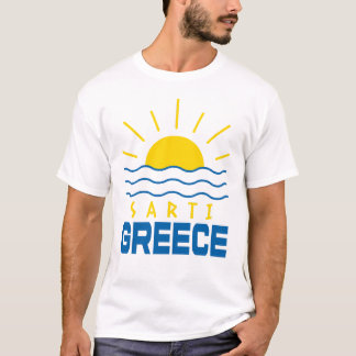 Sarti Greece Sunshine and Sea Manar White T Shirt
