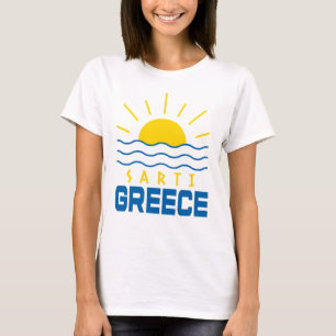 Sarti Grekland Solsken Och Havsvågor Dam T Shirt