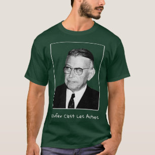 Sartre helvetet är andra människor i fransk t shirt