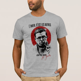 Sartre l'enfer c'est les autres helvetet är andra t shirt