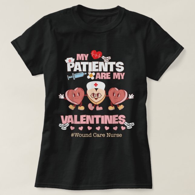 Sårvårtsjuke Nurse Valentines day Funny Heart for  T Shirt (Design framsida)