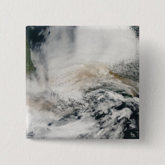 Sarychev-toppen blåser över Okhotsksjön Knapp (Framsida)