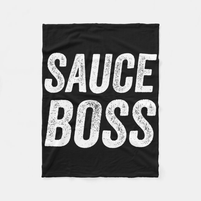 Sås Boss Chef Bbq Kock Mat Humoristisk  Fleecefilt (Framsidan)