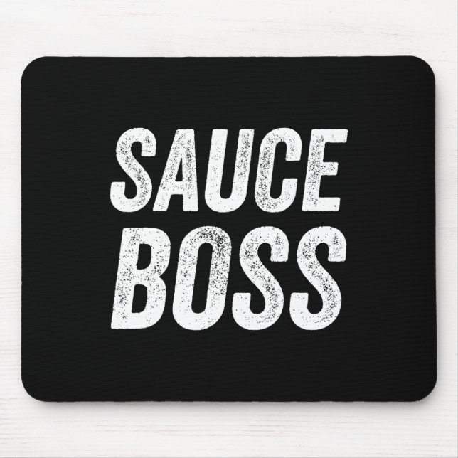 Sås Boss Chef Bbq Kock Mat Humoristisk  Musmatta (Framsidan)