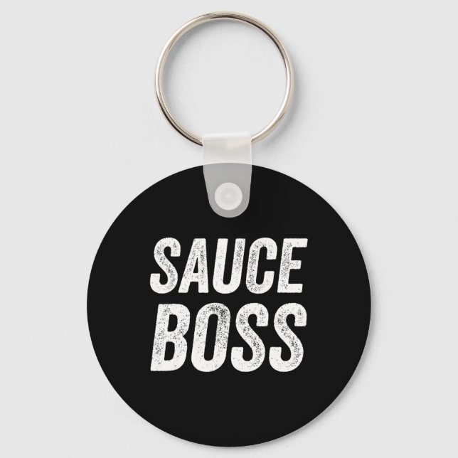 Sås Boss Chef Bbq Kock Mat Humoristisk  Nyckelring (Framsida)