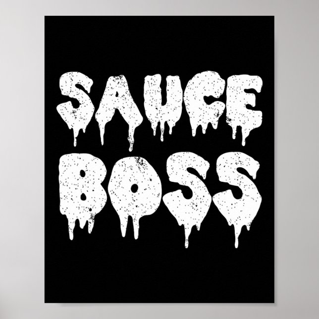 Sås Boss Chef Bbq Kock Mat Humoristisk  Poster (Framsidan)