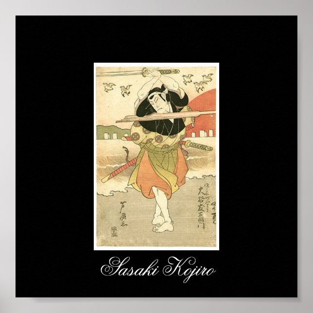 Sasaki Kojiro Painting, c. 1810-1820 Poster (Framsidan)