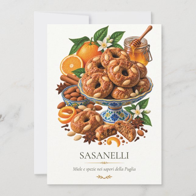 Sasanelli – Vintage Italian Dessert Inbjudningar (Framsida)