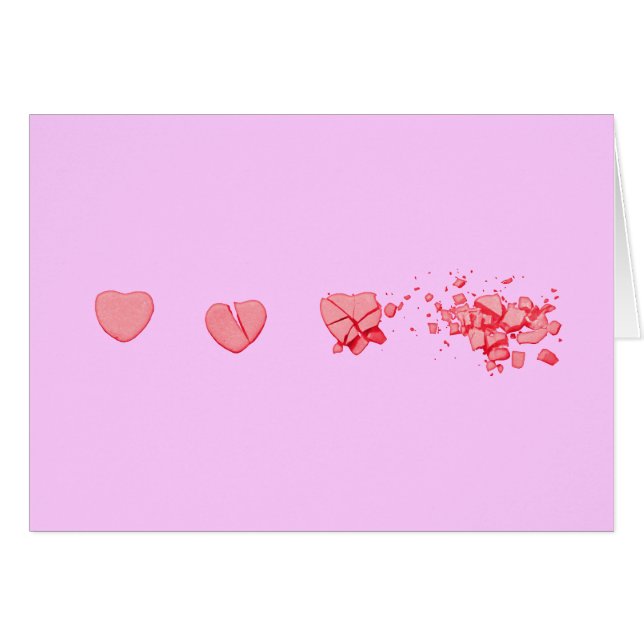Saschat Candy Heart Hälsningskort (Framsidan Horizontal)