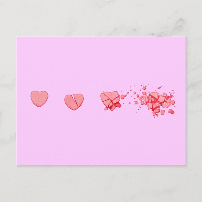 Saschat Candy Heart Vykort (Framsida)