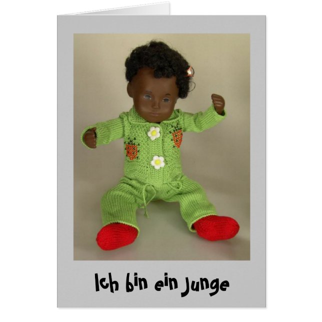 Sasha Baby Geburtsanzeige Karte Hälsningskort (Framsidan)